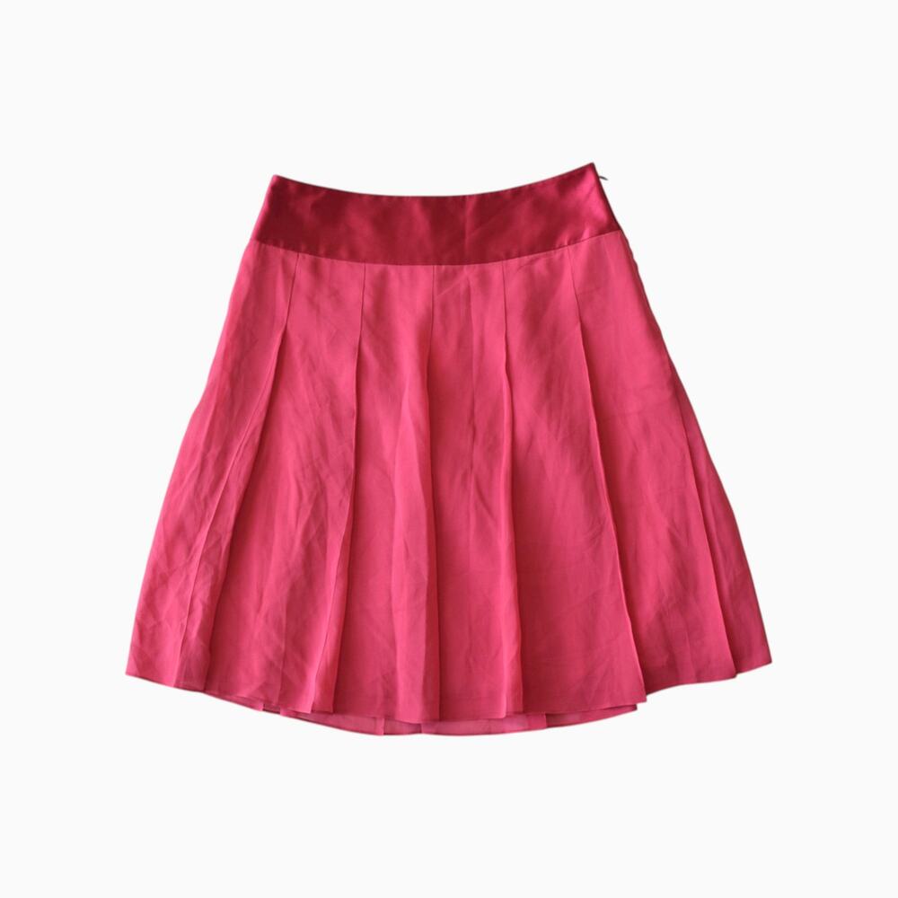 NWT Banana Republic Hot Pink Chiffon Silk Skirt Size 0